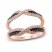 Black & Rose Diamonds 1/2 ct tw Enhancer Ring 14K Rose Gold