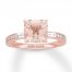 Neil Lane Morganite Engagement Ring 3/8 ct tw Diamonds 14K Gold