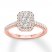 Diamond Engagement Ring 1/2 ct tw Round-cut 10K Rose Gold