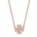 Diamond Clover Necklace 1/8 ct tw Round-cut 10K Rose Gold