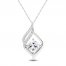White Topaz Necklace Sterling Silver 18"