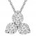 3-Stone Diamond Necklace 1/4 ct tw Round-cut Sterling Silver