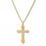 Men's Cross Necklace 10K Yellow Gold 22"