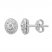 Diamond Oval Earrings 1/2 ct tw Round-cut 10K White Gold