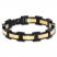 Men's Stainless Steel Bracelet Black/Gold-Tone Ion Plating 8"