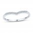 Chevron Stripe Ring 1/15 ct tw Diamonds 10K White Gold