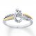 Mother & Child Ring 1/20 cttw Diamonds Sterling Silver/10K Gold