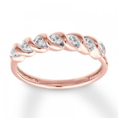 Diamond Anniversary Band 1/4 ct tw Round-cut 10K Rose Gold