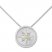 Compass Necklace Diamond Accent Sterling Silver/10K Gold