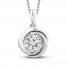 Center of Me Diamond Necklace 3/8 ct tw 10K White Gold 18"