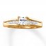 Diamond Engagement Ring 3/4 ct tw Princess-cut 14K Yellow Gold