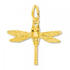 Dragonfly Charm 14K Yellow Gold