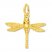 Dragonfly Charm 14K Yellow Gold