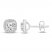 Diamond Earrings 1-1/2 ct tw 10K White Gold