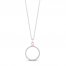 Hallmark Diamonds Circle Necklace 1/5 ct tw Sterling Silver/10K Rose Gold