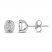 Diamond Solitaire Earrings 1/5 ct tw Round-cut Sterling Silver