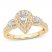 Diamond Engagement Ring 7/8 ct tw Pear/Round-Cut 14K Yellow Gold