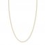 Adjustable 22" Wheat Chain 14K Yellow Gold Appx. 1.02mm