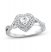 Diamond Engagement Ring 5/8 ct tw Heart/Round 14K White Gold
