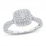 Diamond Engagement Ring 1/2 ct tw Round-cut 10K White Gold