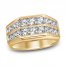 Men's Diamond Wedding Band 2 ct tw Round-Cut 10K Yellow Gold