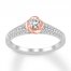 Diamond Engagement Ring 1/3 ct tw Round-cut 14K Two-Tone Gold