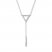 Diamond Triangle Lariat Necklace 1/6 ct tw Sterling Silver