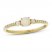 Opal & 1/20 ct tw Diamond 3-Stone Ring 10K Yellow Gold
