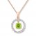 Peridot & Topaz Necklace 10K Rose Gold