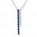 Bar Necklace Lab-Created Sapphires Sterling Silver