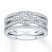 Diamond Bridal Set 5/8 ct tw Princess-cut 10K White Gold
