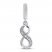 True Definition Number 8 Charm with Diamonds Sterling Silver