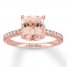 Neil Lane Studio Morganite Ring 1/2 cttw Diamonds 14K Rose Gold