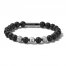 Bulova Beaded Onyx Bracelet 9"