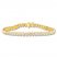 Diamond Bracelet 3 ct tw Round-cut 10K Yellow Gold 7 Length