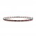 Garnet Bangle Bracelet Sterling Silver 7.25"