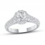 Certified Diamond Engagement Ring 1-1/5 ct tw 14K White Gold