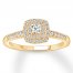 Diamond Engagement Ring 3/8 carat tw Round-cut 10K Yellow Gold