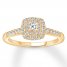 Diamond Engagement Ring 3/8 carat tw Round-cut 10K Yellow Gold