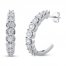 Diamond Hoop Earrings 1/2 ct tw Round-cut 14K White Gold