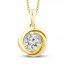 Center of Me Diamond Necklace 3/8 ct tw 10K Yellow Gold 18"