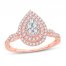 Multi-Diamond Engagement Ring 1/2 ct tw Round-cut 10K Rose Gold