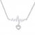 Heartbeat Necklace 1/20 ct tw Diamonds Sterling Silver