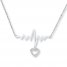 Heartbeat Necklace 1/20 ct tw Diamonds Sterling Silver