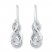 Diamond Infinity Earrings 1/15 ct tw Round-cut Sterling Silver
