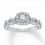 Neil Lane Engagement Ring 5/8 ct tw Princess-cut 14K White Gold