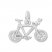 Mountain Bike Charm Sterling Silver