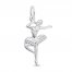 Ballet Dancer Charm Sterling Silver