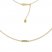 Diamond Bar Choker Necklace 14K Yellow Gold 16" Adjustable