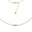 Diamond Bar Choker Necklace 14K Yellow Gold 16" Adjustable